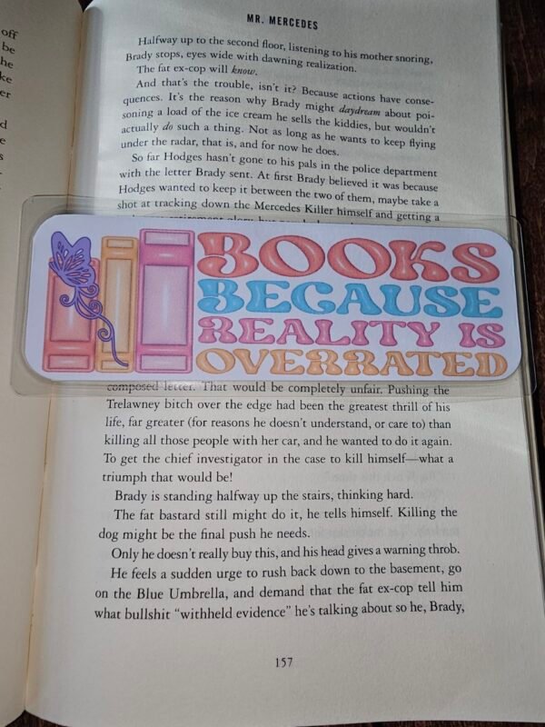 Books Because Reality is Overrated Bookmark - Image 2