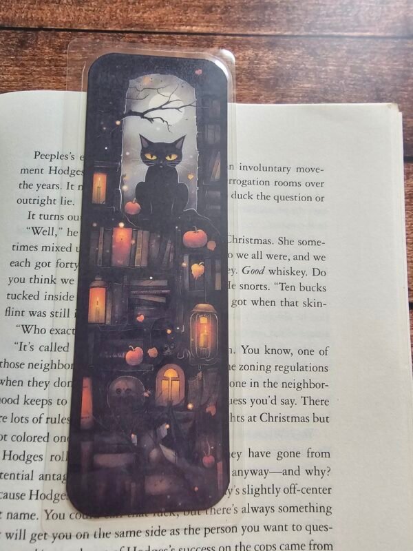Autumn Black Cat Bookmark 3