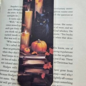 Autumn Black Cat Bookmark 4