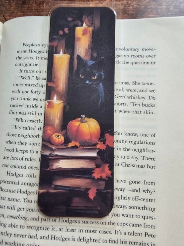 Autumn Black Cat Bookmark 4