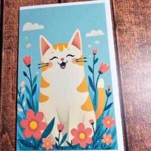 Happy Cartoon Cat Card 4 of 20
