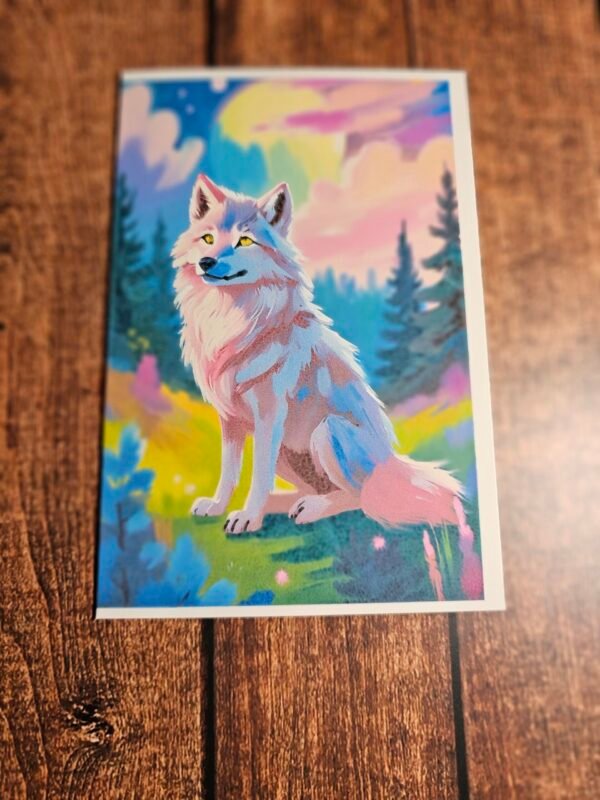 Oil Paint Wolf Card 10 of 20