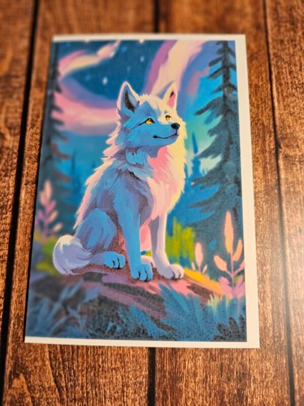 Oil Paint Wolf Card 4 of 20