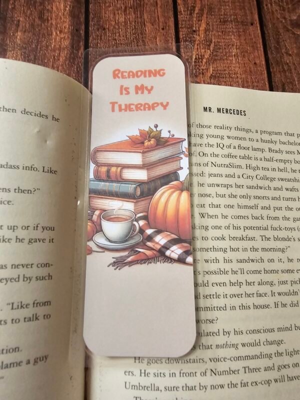 Reading Is My Therapy Bookmark