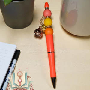 Beaded Charm Pen Pumpkin
