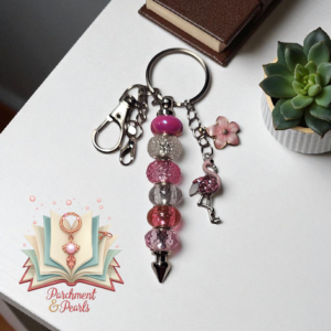 Beaded Keychain Flamingo